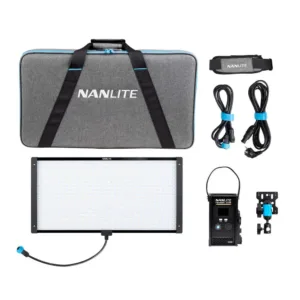 Panel LED Nanlite PavoSlim 120B bicolor montado en soporte