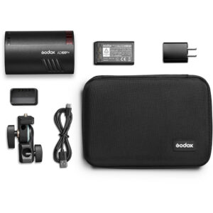Flash Portátil Godox AD100Pro TTL con cabezal redondo y accesorios incluidos