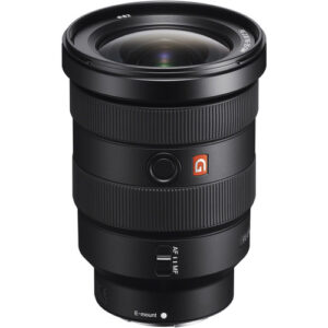 Lente Sony FE 16-35mm f/2.8 GM montura E con óptica G Master y enfoque silencioso para fotografía profesional de paisajes y arquitectura.