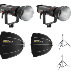 Triopo Kit 2 Luces 150W Mars M150Bi Con Cajas de Luz y Trípodes