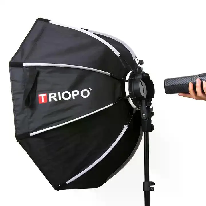 Triopo KX-55 Softbox Octogonal Para Speedlight Con Soporte Para Trípode 55cm