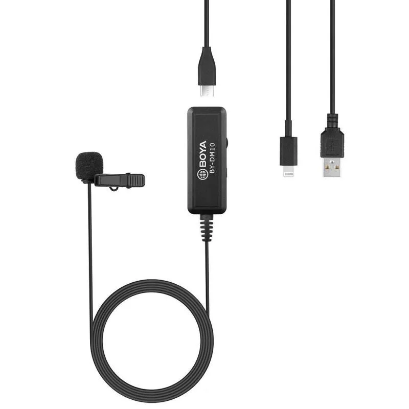 Boya BY-DM10 Micrófono Para Win, Mac y Iphone (conector Lightning)