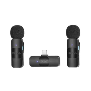 Boya BY-V2 Micrófono Inalámbrico Doble Ultra Compacto y Portable 2.4GHz Conector Lightning