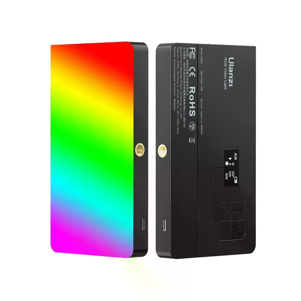 Ulanzi PL-01 LT002 Luz LED de 7" RGB Con Batería Difusor y Panal